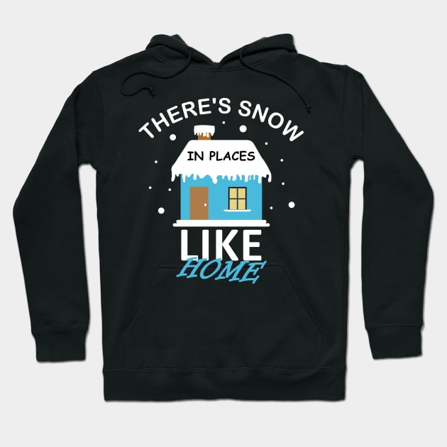 There's Snow In Places Like Home - Winter illustrations Hoodie by StasLemon